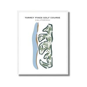 Torry Pines Golf Club Kanada Poster Drucke |Golfplatz Karte Wandkunst, personalisierte Golf Platz Karte, Golf Geschenke für Männer, individuelle Golf Geschenke