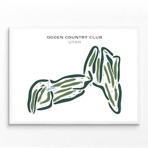 Ogden County Club, Utah | Kunstdruck, Kunstdruck, Golf Karte, Golf Karte, Score Karte, Golf Karte, Landkarte, Landkarte, Geschenkidee für Ihn, UNGERAHMT
