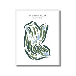 Der Glen Club, Illinois | Kunstdruck, Golf Karte, Golf Karte, Golf Karte, Score Karte, Golf Karte, Kunstdruck UNGERAHMT, für Sie und Ihn