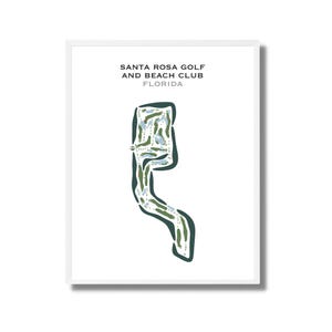 Santa Rosa Golf & Beach Club, FL / Mappa del campo da golf, Mappa del golf, Regalo per golfista per lui, Layout della scorecard, Regalo per fidanzato golfista, Decorazione con stampa artistica
