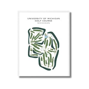 University of Michigan Golf Course, MI Wall Art | Golf Course Map, Golfer Dad Gift For Him, Golfing Art Prints, Golf Sport Lover Gift