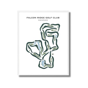 _Falcon Ridge Golf Club, KS | Kunstdruck, Golf Karte, Golf Karte, Golf Karte, Score Karte, Golf Karte, Kunstdruck UNGERAHMT, für Sie und Ihn