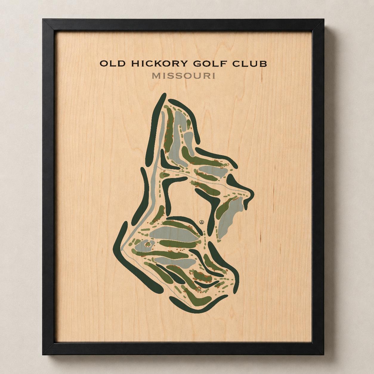 Old Hickory Golf Club, MO Wall Art | Golf Course Map, Golfer Dad