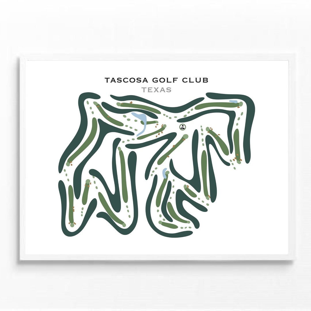 Tascosa Golf Club Texas Golf Course Map Home Decor Golfer - Etsy
