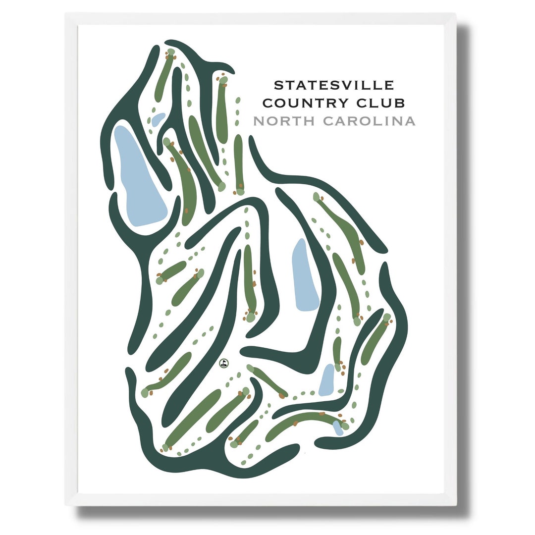 Statesville Country Club NC Golf Course Map Home Decor Etsy Statesville Country Club NC Golf Course Map Home Decor Etsy