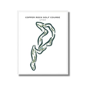 Parcours de golf de Copper Rock, carte du parcours de golf de l'Utah, carte de golf, cadeau golfeur pour lui, mise en page de la carte de pointage, cadeau petit ami golfeur, impression d'art sans cadre