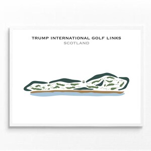 Trump International Golf Links, Écosse | Carte du parcours de golf, carte du golf, cadeau de golfeur pour lui, mise en page de la carte de score, cadeau petit ami golfeur