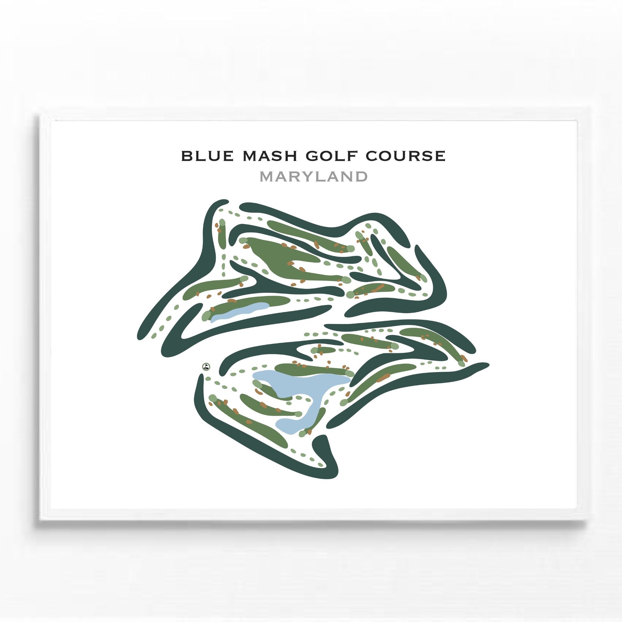 Blue Mash Golf Course MD Golf Course Map Home Decor Etsy Blue Mash Golf Course MD Golf Course Map Home Decor Etsy