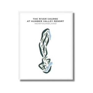 The River Course bij Humber Valley Resort, Canada | Golfbaankaart, golfkaart, golfer cadeau voor hem, cadeau golfer vriendje, kunstdruk INGELIJSTE