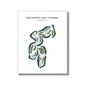Nob North Golf Course, GA | Golf Course Map, Golf Map, Golfer Gift For Him, Scorecard Layout, Golfer Boyfriend Gift, Art Print Decor