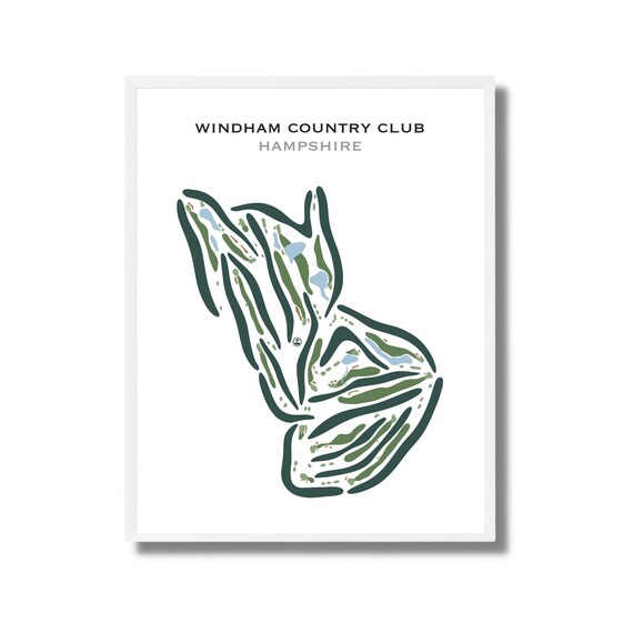 Windham Country Club, NH Golf Course Map Wall Art, Golf Map Canvas, Golf Gift for Women, Thanksgiving Gift, Modern Room Wall Poster