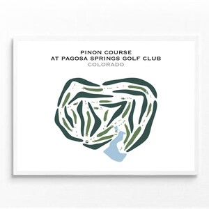 Parcours Pinon au Pagosa Springs Golf Club, CO | Carte du parcours de golf, carte du golf, cadeau de golfeur pour lui, mise en page de la carte de score, cadeau petit ami golfeur