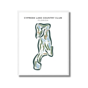 Cypress Lake Country Club, Flórida | Mapa do campo de golfe, Mapa de golfe, Layout do cartão de pontuação, Presente para namorado jogador de golfe, Impressão artística SEM MOLDURA