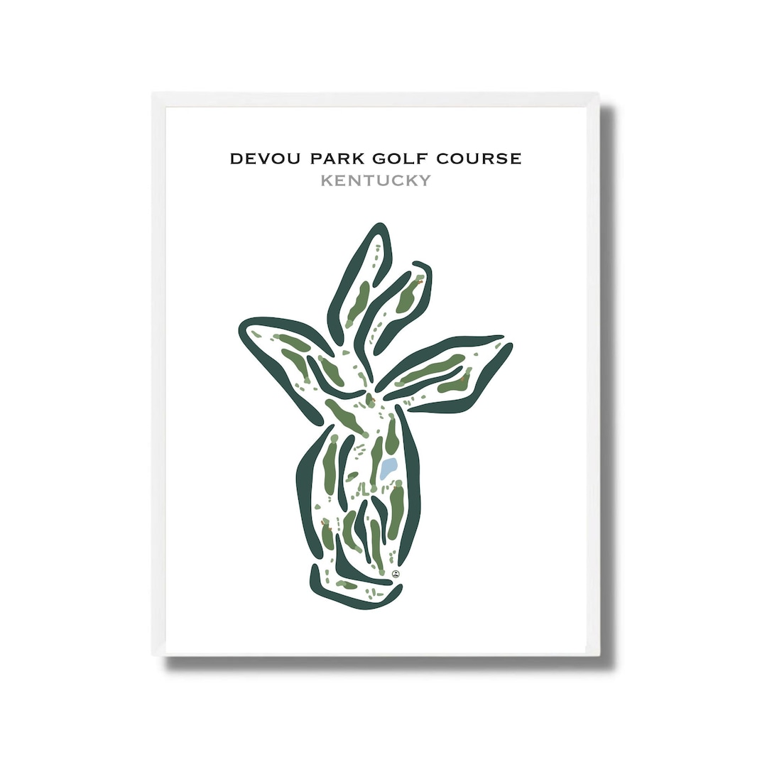 Devou Park Golf Course, KY | Golf Course Map, Golf Map, Golfer Gift for ...