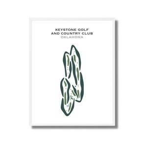 Keystone Golf & Country Club, OK | Golf Karte,Golf Platz Karte,Golf Karte,Score Card Layout,Golfer Freund Geschenk,Kunstdruck Dekor