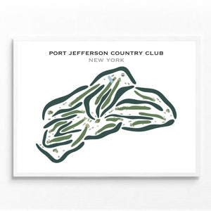Port Stichefferson Golf Club, NY, Golf Poster, Golfer Dekor Geschenk, Golf Platz Karte, Valentinstag Geschenk für Ihn, Golf Geschenk, UNGERAHMT