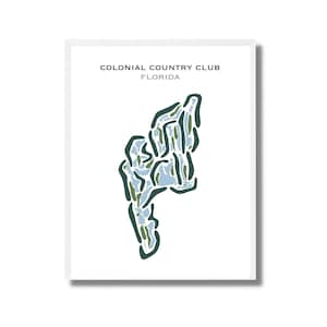 Kolonial Country Club, FL | Kunstdruck, Golf Karte, Golf Karte, Golf Karte, Score Karte, Golf Karte, Kunstdruck UNGERAHMT, für Sie und Ihn