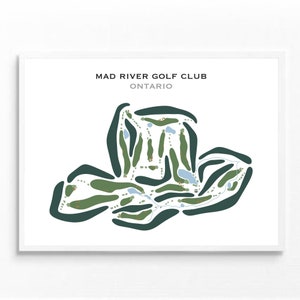 Mad River Golf Club, Kanada | Kunstdruck, Golf Karte, Golf Karte, Golf Karte, Score Karte, Golf Karte, Kunstdruck UNGERAHMT, für Sie und Ihn