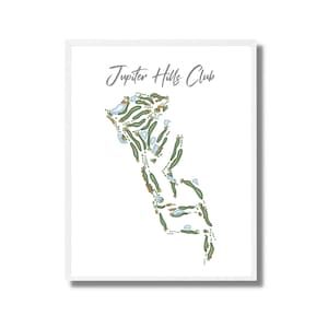 Jupiter Hills Club, Florida / Mapa del campo de golf, mapa de golf, regalo de golfista para él, diseño de tarjeta de puntuación, regalo de novio golfista, impresión artística SIN MARCO
