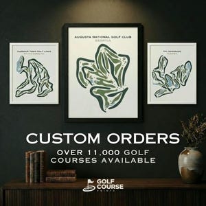 Custom Golf Course Prints, Golf Course Map Wall Art, Golf Gift For Women, Aesthetic Living Room Wall Poster, Mancave Art Decor