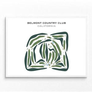 Belmont Country Club, CA | Kunstdruck, Golf Karte, Golf Karte, Golf Karte, Score Karte, Golf Karte, Kunstdruck UNGERAHMT, für Sie und Ihn