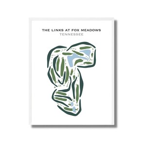 The Links à Fox Meadows, TN | Carte du parcours de golf, carte du golf, cadeau golfeur pour lui, mise en page de la carte de score, cadeau petit ami golfeur, impression d'art sans cadre