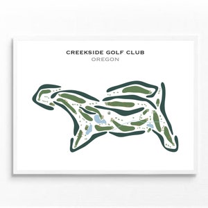 Creekside Golf Club, Oregon | Kunstdruck, Golf Karte, Golf Karte, Golf Karte, Score Karte, Golf Karte, Kunstdruck UNGERAHMT, für Sie und Ihn