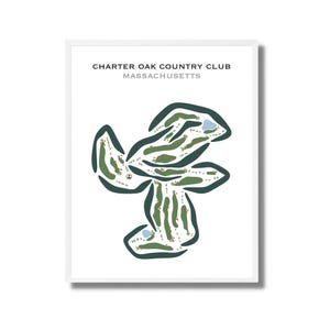 Charter Oak Country Club, MA | Golf Course Map, Golf Map, Golfer Gift For Him, Scorecard Layout, Golfer Boyfriend Gift, Art Print Decor