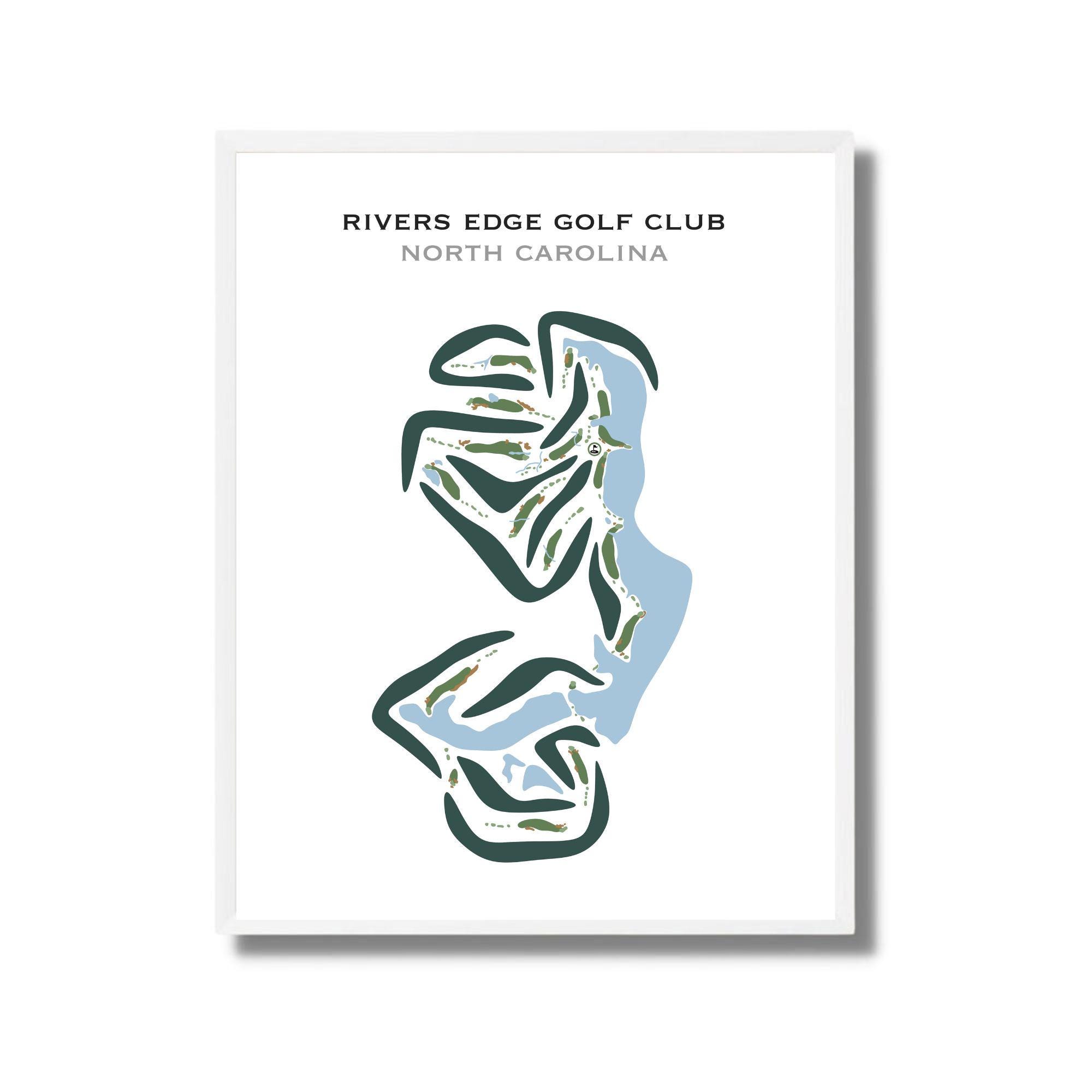 Rivers Edge Golf Club, NC | Golf Course Map, Golf Map, Golfer Gift For Him, Scorecard Layout, Golfer Boyfriend Gift, Art Print Decor