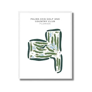 Palma Ceia Golf & Country Club, Florida | Golfbaankaart, golfkaart, cadeau golfer, scorecardlay-out, cadeau golfer vriendje, kunstdruk INGELIJST