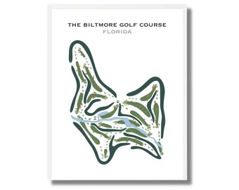 The Biltmore Golf Course, FL | Golf Course Map, Home Decor, Golfer Gift For Him, Scorecard Layout, Golfer Boyfriend Gift, Art Print UNFRAMED