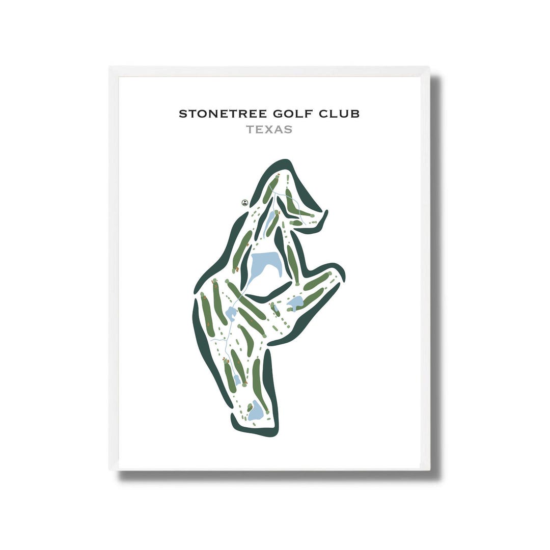 Stonetree Golf Club Texas Golf Course Map Golf Map Golfer Gift for