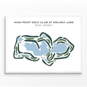 High Point Golf Club in Holiday Lake, NJ | Kunstdruck, Golfspieler Geschenk, Golfspieler Karte, Landkarte, Scorerkarte, Golfspieler Freund Geschenk, Kunstdruck UNGERAHMT