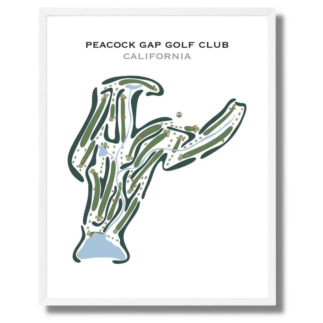 Peacock Gap Golf Club CA Golf Course Map Home Decor Etsy