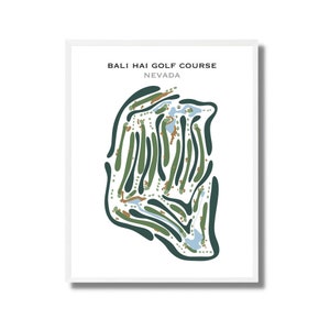Club de golf Bali Hai, Nevada | Carte du parcours de golf, carte du golf, cadeau golfeur pour lui, mise en page de la carte de score, cadeau petit ami golfeur, impression d'art sans cadre