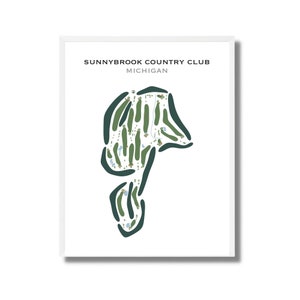 Sunnybrook Country Club, MI | Golf Course Map, Golf Map, Golfer Gift For Him, Scorecard Layout, Golfer Boyfriend Gift, Art Print Decor