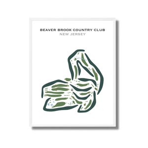 Beaver Brook Country Club, NJ | Golf Course Map, Golf Map, Golfer Gift For Him, Scorecard Layout, Golfer Boyfriend Gift,Art Print Decor