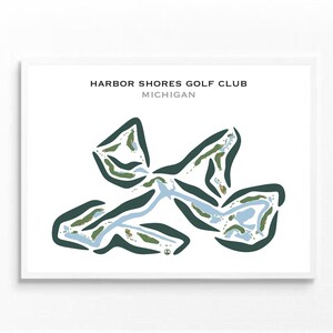 Harbor Shores Golf Club, Michigan, Golf Course Print, Golf Home Décor, Anniversary Gift Idea for Him, Gifts for Dad, Golf Art Home Decor