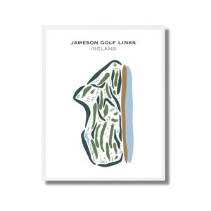 Jameson Golf Links, Irlande | Carte du parcours de golf, carte du golf, cadeau golfeur pour lui, mise en page de la carte de score, cadeau petit ami golfeur, impression d'art sans cadre
