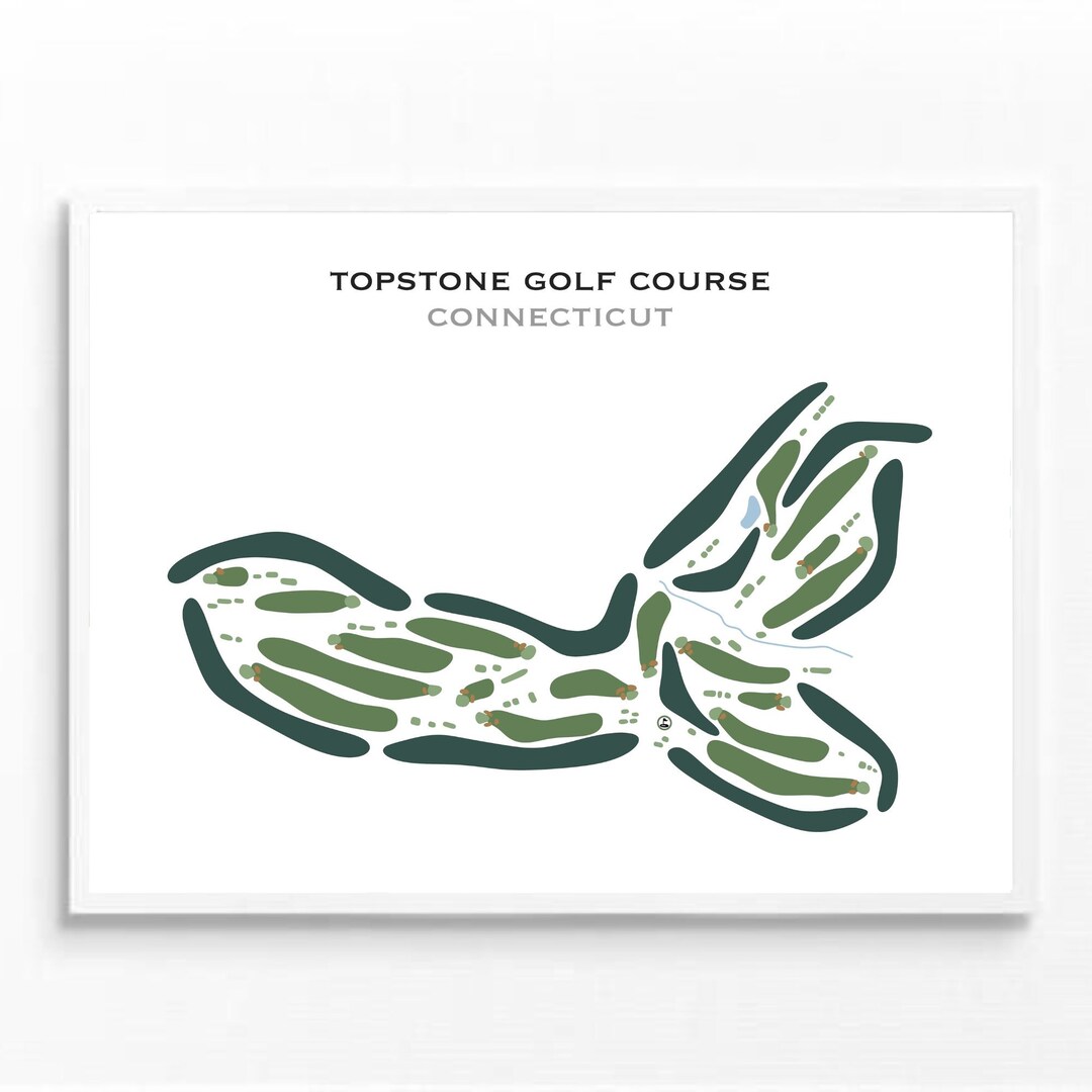 Topstone Golf Course CT Golf Course Map Golf Map Golfer Gift for Topstone Golf Course CT Golf Course Map Golf Map Golfer Gift for