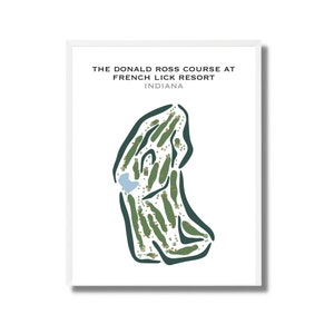 Der Donald Ross-Platz im French Lick Resort, IN | Kunstdruck, Kunstdruck, Golf Karte, Golf Karte, Geschenk für Ihn, Geschenk für Freund, Kunstdruck UNGERAHMT