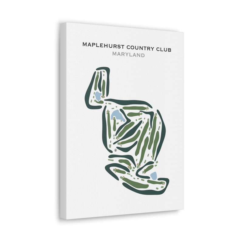 Maplehurst Golf Club, MD | Golf Course Map, Golf Map, Golfer Gift for ...