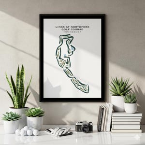 Links at Northfork Golf Course, MN Golf Course Map Wall Art, Golf Map Canvas, Golf Gift For Women, Mancave Wall Hanging Poster, Holiday Gift