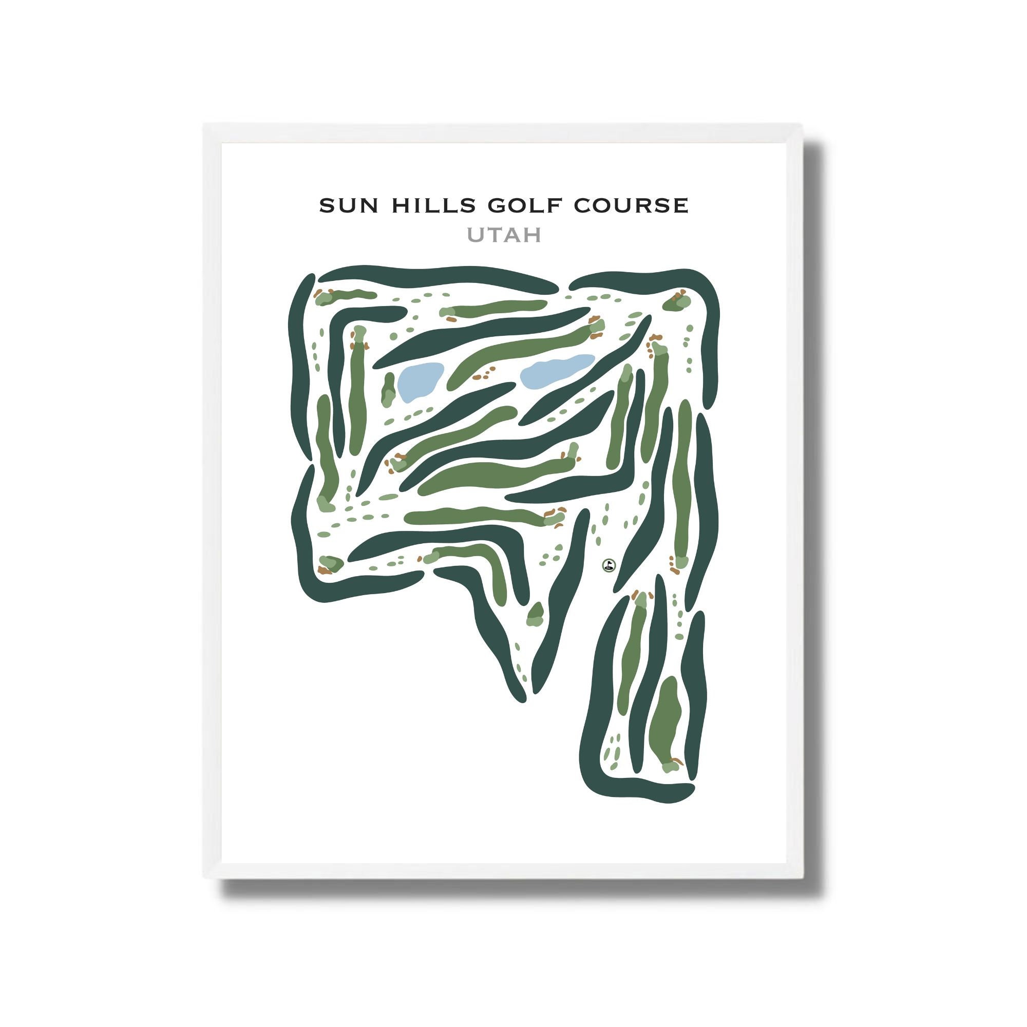 Sun Hills Golf Course, Ut Course Map Wall Art, Canvas, Gift For Women, Mancave Poster, Housewarming Gifts