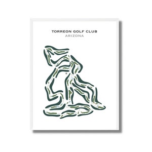 Torreon Golf Club, Arizona | Golf Course Map, Golf Map, Golfer Gift For Him, Scorecard Layout, Golfer Boyfriend Gift, Art Print Decor