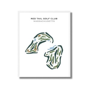 Red Tail Golf Club, MA | Kunstdruck, Golf Karte, Golf Karte, Golf Karte, Score Karte, Golf Karte, Kunstdruck UNGERAHMT, für Sie und Ihn