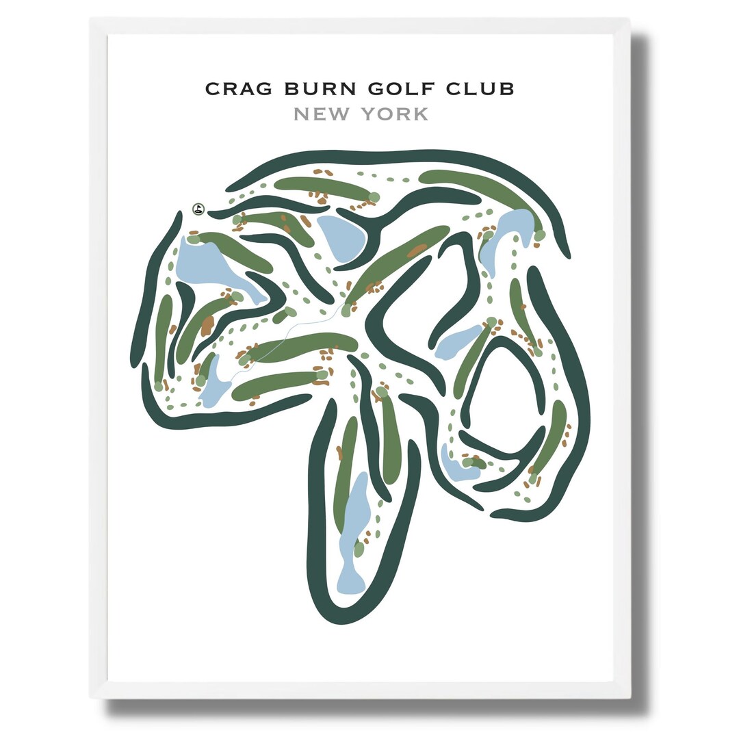 Crag Burn Golf Club New York Golf Course Map Golf Loving Etsy