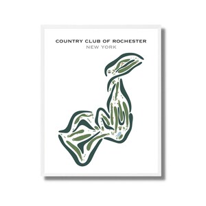 Country Club Of Rochester, New York, Golf Platz Karte, Golf Drucke, Golf Wand Drucke, Golf Geschenke für Papa, Golf Wohnkultur, Golfer Ehemann