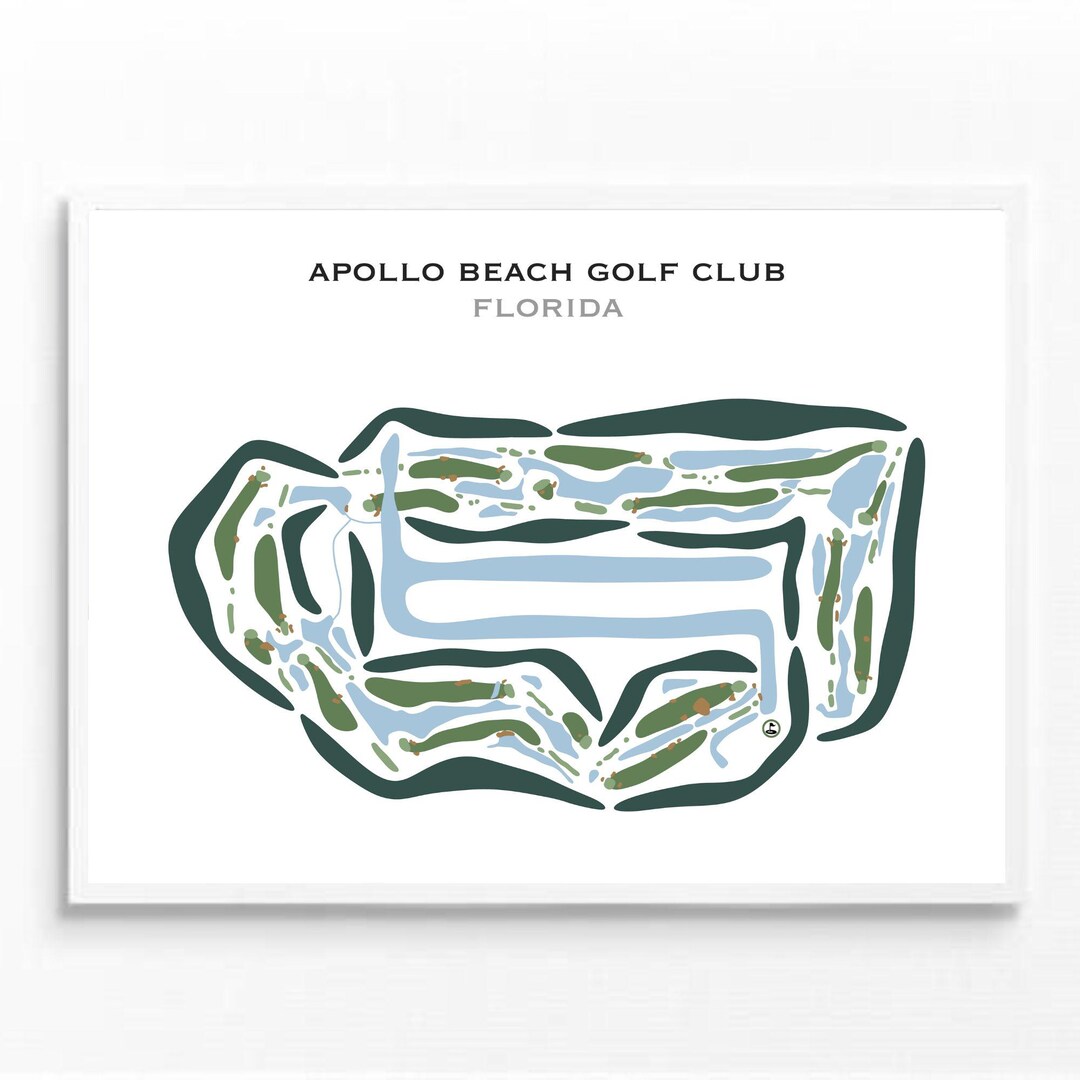 Apollo Beach Golf Club, FL | Golf Course Map, Golf Map, Golfer Gift for ...