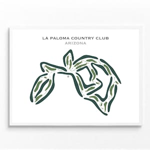 La Paloma Country Club, AZ | Golf Course Map, Golf Map, Golfer Gift For Him, Scorecard Layout, Golfer Boyfriend Gift, Art Print Decor